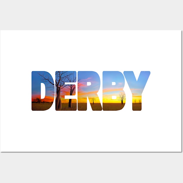 DERBY - Western Australia Boab Sunset Wall Art by TouristMerch